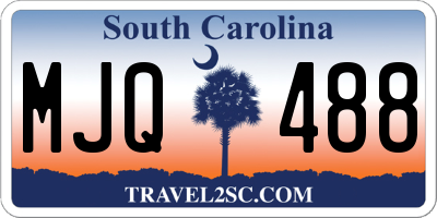 SC license plate MJQ488