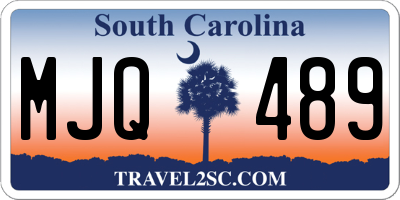 SC license plate MJQ489