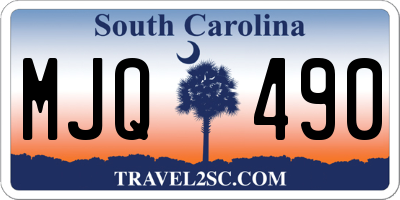 SC license plate MJQ490