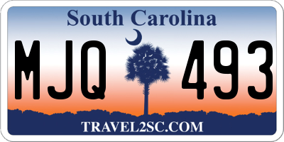 SC license plate MJQ493