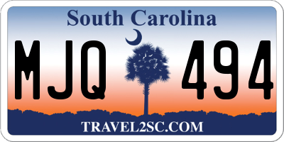 SC license plate MJQ494