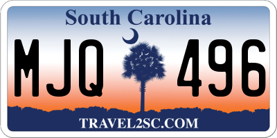 SC license plate MJQ496