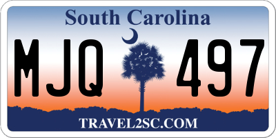 SC license plate MJQ497