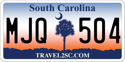 SC license plate MJQ504