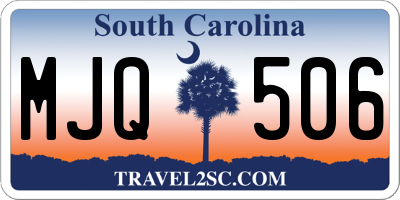 SC license plate MJQ506