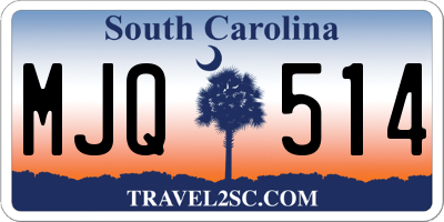 SC license plate MJQ514
