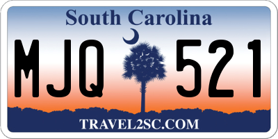 SC license plate MJQ521