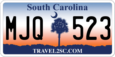 SC license plate MJQ523