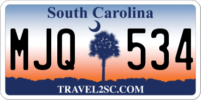 SC license plate MJQ534