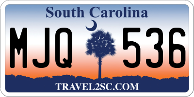 SC license plate MJQ536