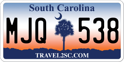 SC license plate MJQ538