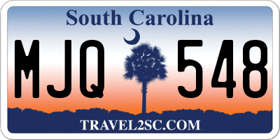 SC license plate MJQ548