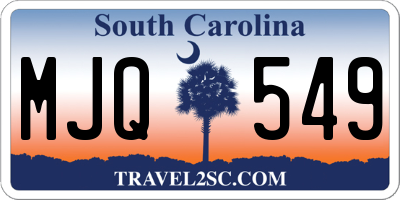 SC license plate MJQ549
