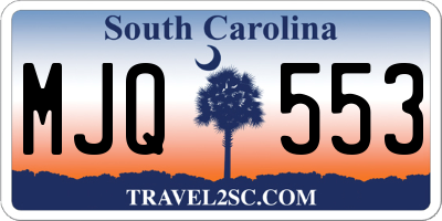 SC license plate MJQ553