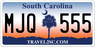 SC license plate MJQ555