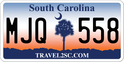 SC license plate MJQ558