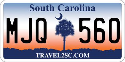 SC license plate MJQ560