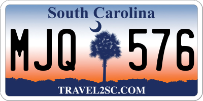 SC license plate MJQ576