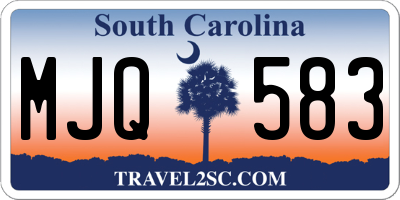 SC license plate MJQ583