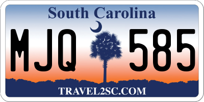 SC license plate MJQ585