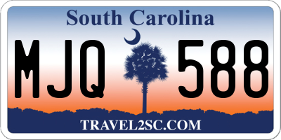 SC license plate MJQ588