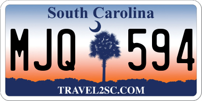 SC license plate MJQ594