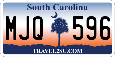 SC license plate MJQ596