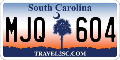 SC license plate MJQ604