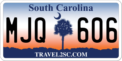 SC license plate MJQ606