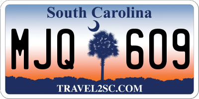 SC license plate MJQ609