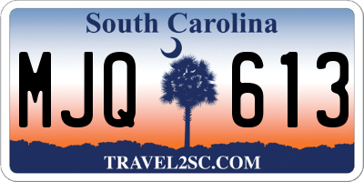 SC license plate MJQ613