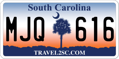 SC license plate MJQ616