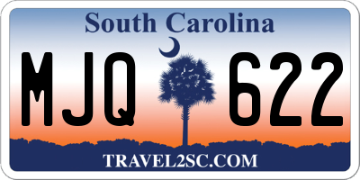 SC license plate MJQ622