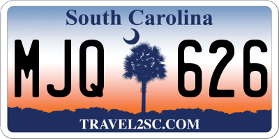 SC license plate MJQ626