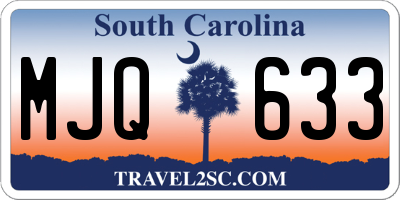 SC license plate MJQ633
