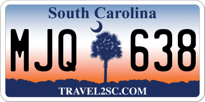 SC license plate MJQ638