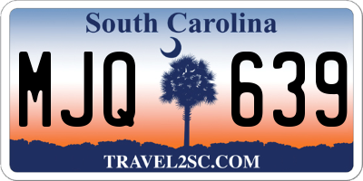 SC license plate MJQ639