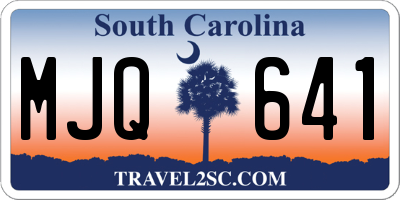 SC license plate MJQ641
