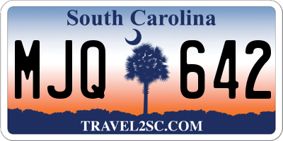 SC license plate MJQ642