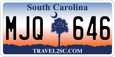 SC license plate MJQ646