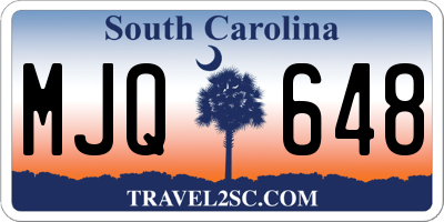 SC license plate MJQ648