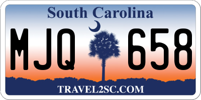 SC license plate MJQ658