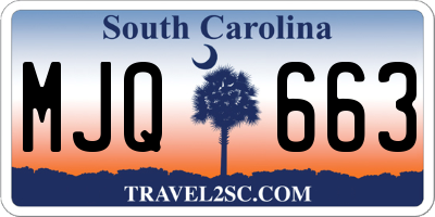 SC license plate MJQ663