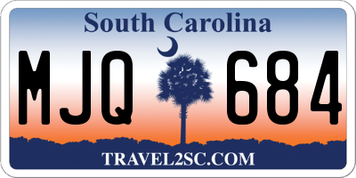 SC license plate MJQ684