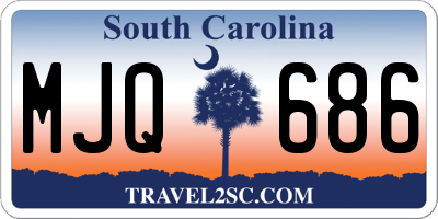 SC license plate MJQ686