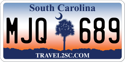 SC license plate MJQ689