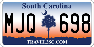 SC license plate MJQ698
