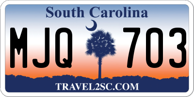 SC license plate MJQ703