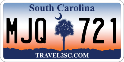 SC license plate MJQ721