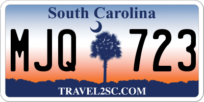 SC license plate MJQ723